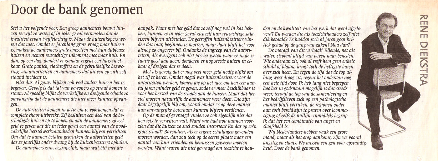 Door de bank genomen